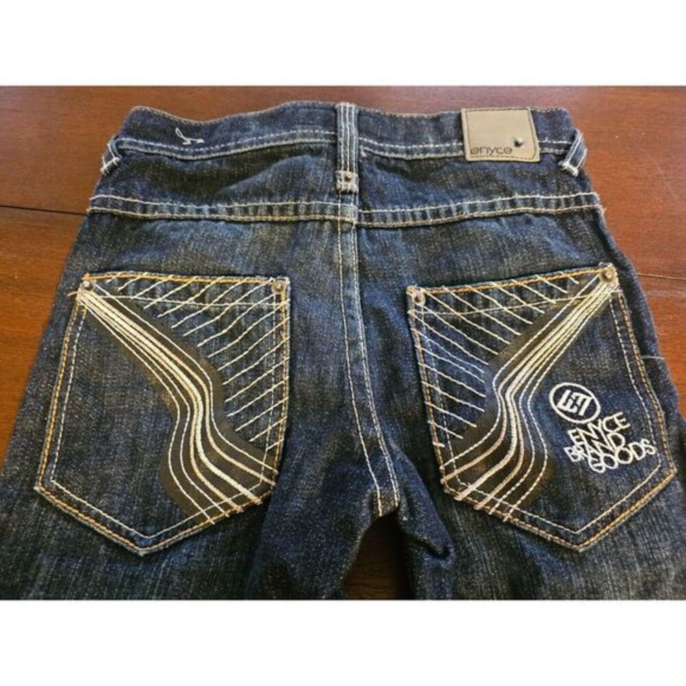 Kids Vintage Enyce Y2K Set Embroidered Jeans Gradient‎ T-Shirt Size 4 Hip Hop